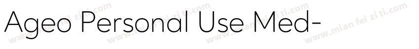 Ageo Personal Use Med字体转换